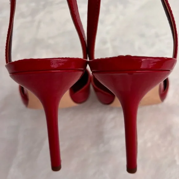 KATE SPADE NY Vivian Red Patent Leather Stiletto Heel Ankle Strap Pump--NEW--8 - Picture 10 of 15